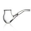 WIIDZ® Wizard Compact Puffco Proxy Glass Attachment, facing west. The puffco proxy attachment shaped like a tobacco pipe with a beautiful swirl on the air out let.