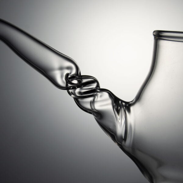 Detail of the swirl on the WIIDZ® Wizard Compact Puffco Proxy Glass Attachment.