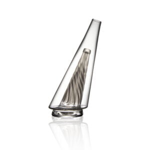 WIIDZ® Original 2.0 new puffco peak pro glass attachment, facing west. The glass is exactly the same as the OEM glass from new Puffco Peak Pro 2.0 but with frosted inner chamber.