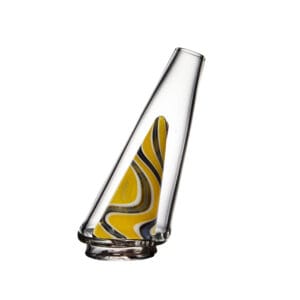 puffco peak pro glass attachment wiidz yellow vapor facing west