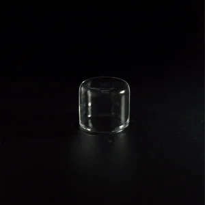 A close-up view of a Puffco Peak atomizer featuring a Wiidz quartz heating chamber, designed specifically for the OG Peak model. The atomizer is showcased with its sleek and modern design, highlighting the transparent and durable quartz material used in the heating chamber.