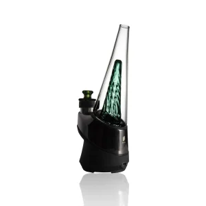Puffco Peak glass Wiidz Original 2.0 in emerald color, installed and facing southeast angle