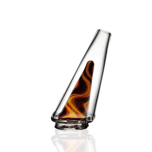 Glass attachment for Puffco Peak Pro, featuring Wiidz Diablo design, showcased from the west side.