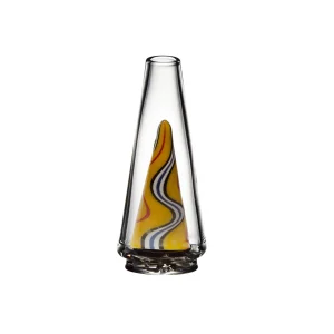 Wiidz Ginger Man design Puffco Peak Pro glass attachment, facing north for a premium vaporization experience.