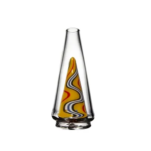 Puffco Peak Pro glass attachment in Wiidz Ginger Man design facing south