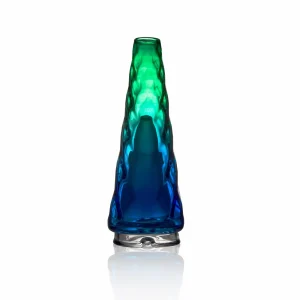 Puffco Peak Pro glass attachment from Wiidz Hawaii, facing north, showcasing a unique design.