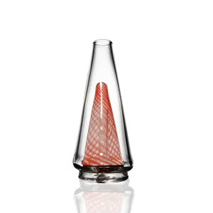 Puffco Peak Pro glass attachment featuring a Wiidz pumpkin design, oriented to the south, showcasing vibrant colors and intricate details.