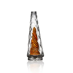 Premium Puffco Peak Pro glass attachment with Wiidz Tigre design, featuring a unique north-facing orientation for enhanced vaporization performance.