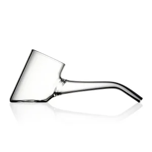 SEO optimized alt text for the image: Puffco Proxy glass attachment next to Wiidz flat pipe, showcasing sleek design and functionality, facing west.