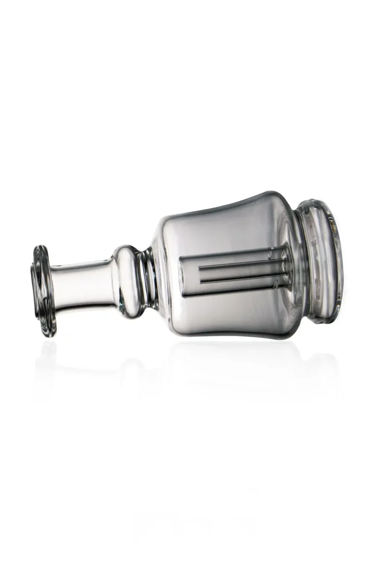 Puffco Peak Pro Glass Attachment - Wiidz, beautifully showcased lying down, featuring a sleek design and high-quality materials for an enhanced vaping experience.