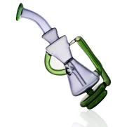 Puffco Peak glass attachment featuring the Wiidz Dark Elf design, showcasing a tilted perspective for a unique aesthetic appeal.