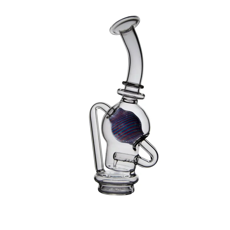 puffco peak glass attachment wiidz salon alt facing west.webp Puffco Peak glass attachment displayed at Wiidz Salon, facing west, showcasing its unique design and functionality for enhanced concentrate consumption.