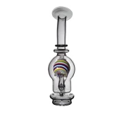 Puffco Peak glass attachment displayed at Wiidz Salon, featuring a sleek design and stylish aesthetics, oriented towards the north.