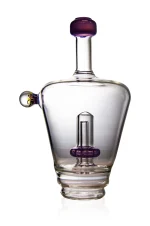 Puffco Peak glass attachment with Wiidz Titan, showcasing a stylish standing design for enhanced vaporization experience.