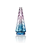 Puffco Peak glass with Wiidz design, featuring an indiglow light, positioned to face south for a stylish and functional cannabis experience.