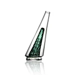 Puffco Peak Glass Wiidz Original 2.0 in Emerald Color, Showcasing West View, Ideal for Dabbing and Concentrates