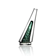 Puffco Peak Glass Wiidz Original 2.0 in Emerald Color, Showcasing West View, Ideal for Dabbing and Concentrates