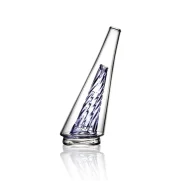 Puffco Peak Glass Wiidz Original 2.0 in lavender color, beautifully displayed facing west, showcasing its unique design and craftsmanship.