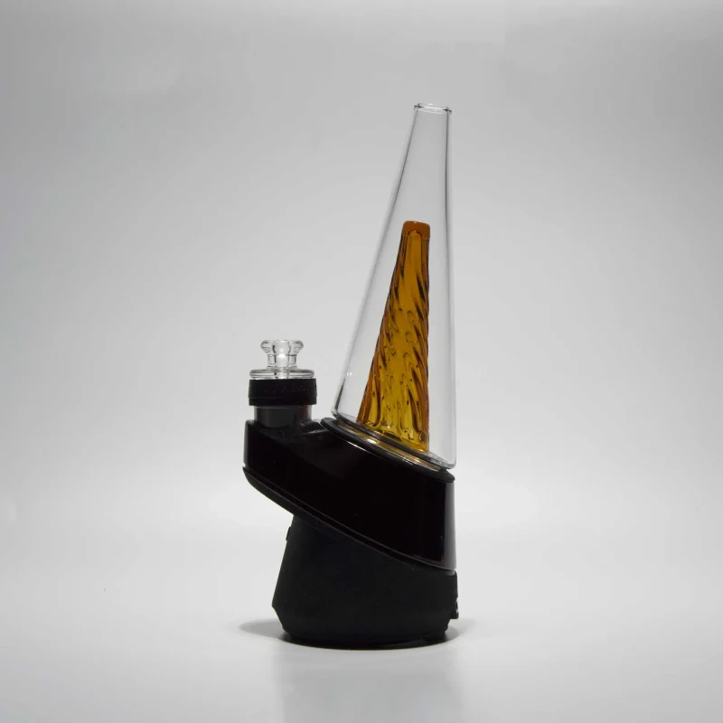 Puffco Peak Glass Wiidz Original 2.0 in yellow color, designed for east-facing orientation, showcasing its unique and vibrant design for enhanced dabbing experience.