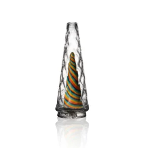 Puffco Peak Pro glass attachment for Wiidz in Cameroon, showcasing a northern view with unique design features.