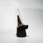 Puffco Peak Pro glass attachment Wiidz Diablo installed, showcasing its sleek design facing west, ideal for enhanced vaporization experience.