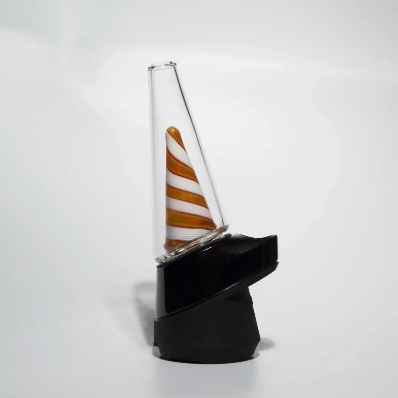 Puffco Peak Pro glass attachment featuring Wiidz Halloween-themed design, installed and oriented westward, perfect for enhancing your dabbing experience during the spooky season.