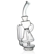 Puffco Peak Pro glass attachment wiidz recycler facing east, showcasing sleek design and functionality for optimal vaping experience.