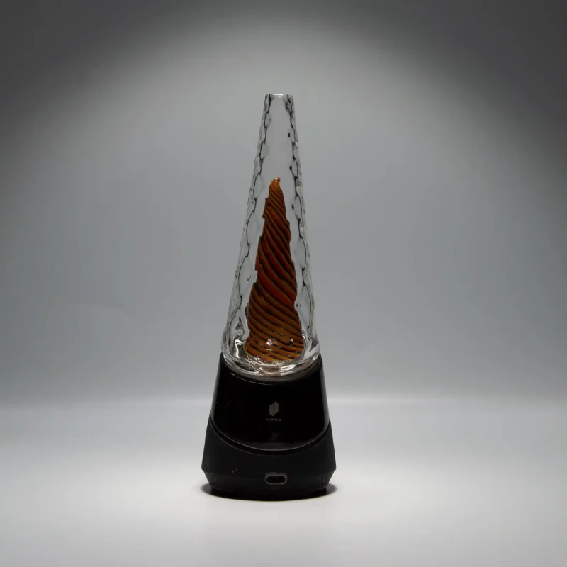 Puffco Peak Pro glass attachment Wiidz Tigre, expertly installed facing south, showcasing a stylish and functional design for enhanced smoking experience.