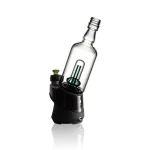 Puffco Peak Pro glass attachment with Wiidz Tipsy Green, installed and facing southeast, showcasing a vibrant design perfect for enhancing your dabbing experience.