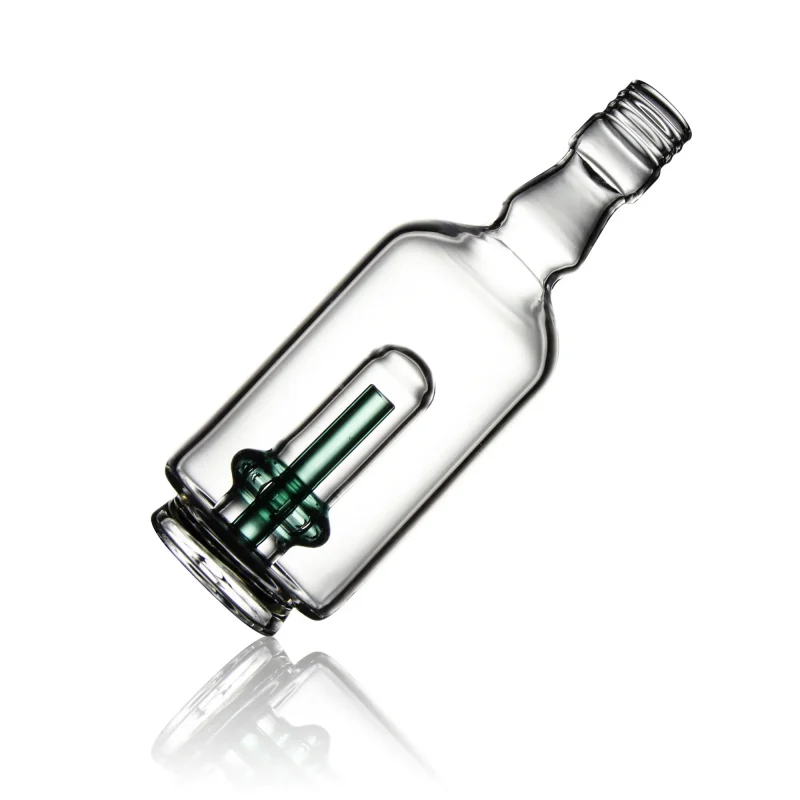 Puffco Peak Pro glass attachment in Wiidz Tipsy Green tilted angle, showcasing its stylish design and functionality for an enhanced dabbing experience.