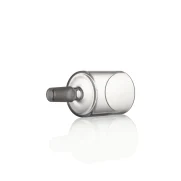 Side view of the Puffco Proxy glass attachment featuring the Wiidz 14mm direct connector, showcasing its sleek design and functionality for enhanced smoking experience.