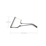 Puffco Proxy glass attachment Wiidz flat pipe dimensions showcasing sleek design and compatibility for enhanced dab rig experiences.