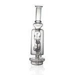 puffco peak glass attachment wiidz barrel facing south.webp Puffco Peak glass attachment Wiidz barrel positioned facing south, showcasing its unique design and functionality for enhanced concentrate consumption.