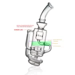 puffco peak glass attachment wiidz barrel filling instruction.webp Puffco Peak glass attachment with Wiidz barrel filling instructions illustrated, showcasing the step-by-step process for optimal use and efficiency.