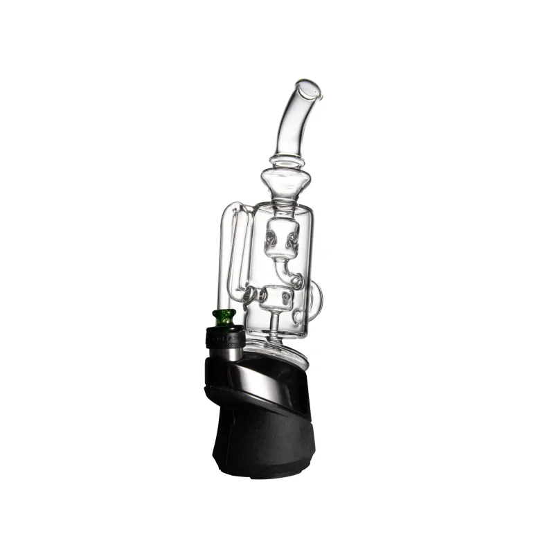 Puffco Peak glass attachment Wiidz barrel installed at a northeast angle, showcasing a stylish and functional design for vaping enthusiasts.