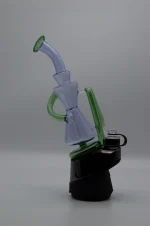 puffco peak glass attachment wiidz dark elf installed facing west scaled 1.webp Puffco Peak glass attachment Wiidz Dark Elf installed facing west, showcasing its sleek design and intricate details in a scaled format.