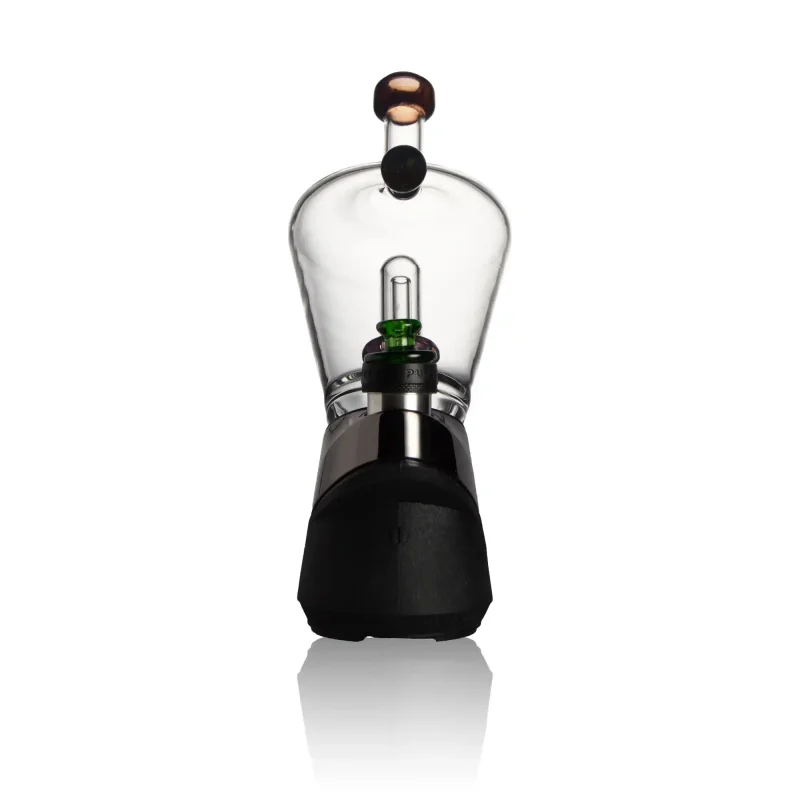 Puffco Peak glass attachment Wiidz Titan installed facing north, showcasing a sleek design and premium craftsmanship for enhanced dabbing experience.