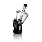 puffco peak glass attachment wiidz titan installed facing southeast.webp Puffco Peak glass attachment Wiidz Titan installed in a southeast orientation, showcasing its sleek design and compatibility with the Puffco Peak vaporizer for enhanced dabbing experience.