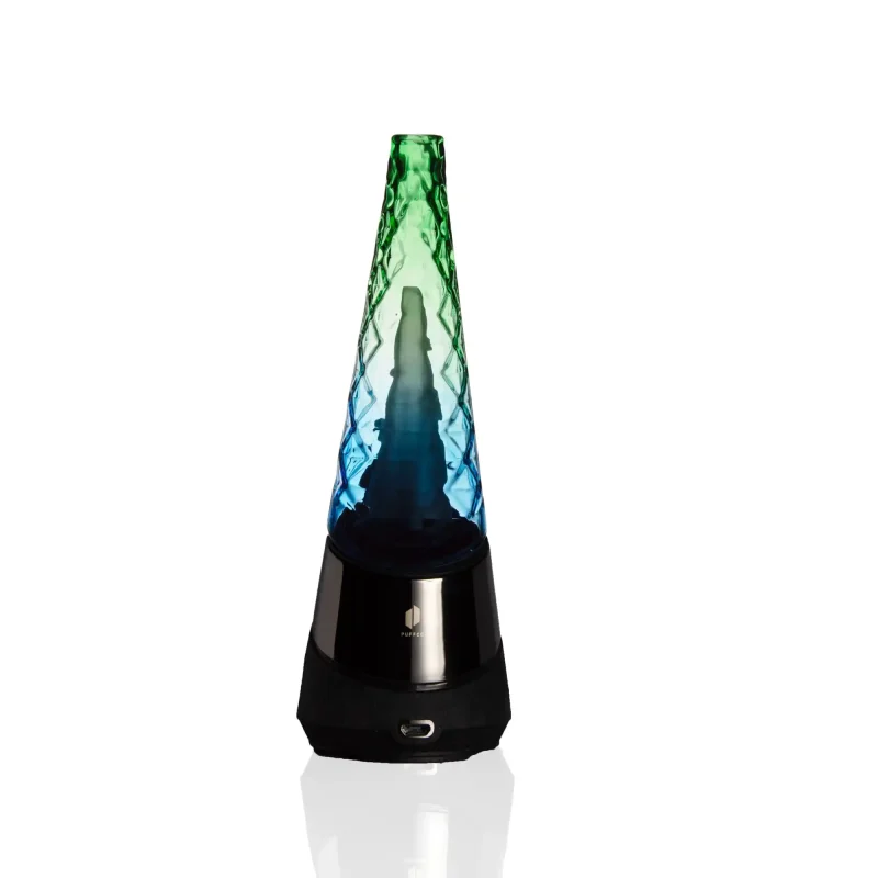 Puffco Peak glass attachment in Wiidz Hawaii with installed light facing south, perfect for enhancing your dabbing experience.