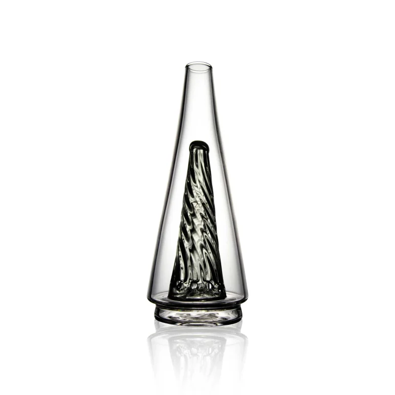 Puffco Peak Glass Wiidz Original 2.0 in black, elegantly designed for optimal performance, showcased in a south-facing view.