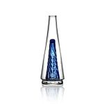 puffco peak glass wiidz original2.0 blue facing north.webp Puffco Peak Glass Wiidz Original 2.0 in blue showcasing its unique design, positioned facing north for a striking visual perspective.