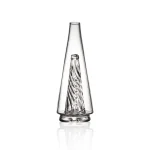 puffco peak glass wiidz original2.0 clear facing north.webp Puffco Peak glass wiidz original 2.0 in clear, showcasing its sleek design and functionality, facing north for a perfect display.