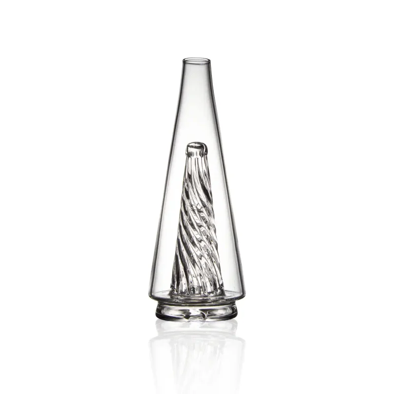 Puffco Peak glass wiidz original 2.0 in clear, showcasing its sleek design and functionality, facing north for a perfect display.
