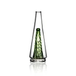 puffco peak glass wiidz original2.0 green facing north.webp Puffco Peak Glass Wiidz Original 2.0 in vibrant green color, showcasing a sleek design, oriented facing north, ideal for enhancing your dabbing experience.