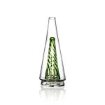 puffco peak glass wiidz original2.0 green facing south.webp Puffco Peak Glass Wiidz Original 2.0 in Green, showcasing a modern design, positioned southward, perfect for enhancing your dabbing experience.
