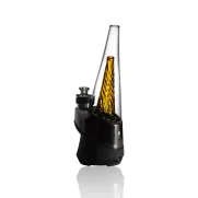 Puffco Peak Glass Wiidz Original 2.0 in vibrant yellow, showcasing its sleek design while facing southeast, perfect for high-quality dabbing experiences.