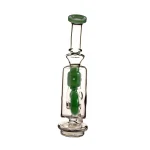 Puffco Peak Pro glass attachment with Wiidz DG barrel oriented south, showcasing unique design and functionality for enhanced vaping experience.