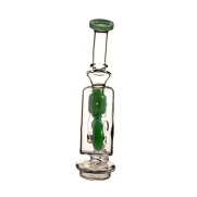 Puffco Peak Pro glass attachment with Wiidz DG barrel oriented south, showcasing unique design and functionality for enhanced vaping experience.