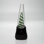 puffco peak pro glass attachment wiidz green twist installed facing south.webp Puffco Peak Pro glass attachment in Wiidz green twist design, expertly installed and oriented to the south, showcasing its unique aesthetic and functionality.