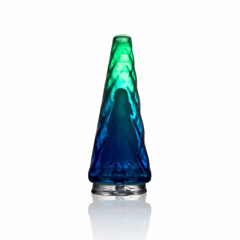 Puffco Peak Pro glass attachment featuring a Hawaii design, perfect for enhancing your dabbing experience, showcasing a vibrant south-facing aesthetic.